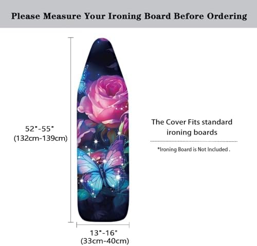 Flashideas Butterfly Rose Ironing Board Cover and Pad 15 x 54 Heavy Duty Iron - Image 6
