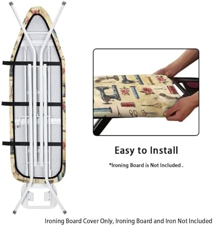 Vintage Sewing Machine Ironing Board Cover Stain Resistant Aesthetic Flower - Image 5