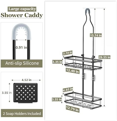 Skyapex Shower Caddy Hanging Over Shower Head, Adjustable - Image 2