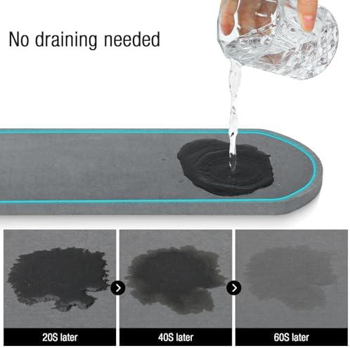 Sink Caddy Kitchen Sink Organizer, Sponge & Brush Holder, Stone Drying Mat - Image 3