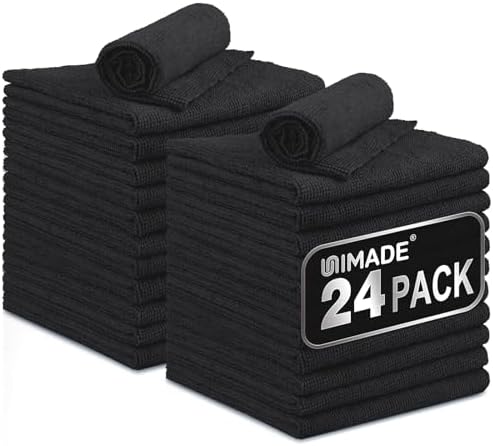 UNIMADE Microfiber Cleaning Cloth, 24 Pack Reusable Microfiber Towels by Unimade