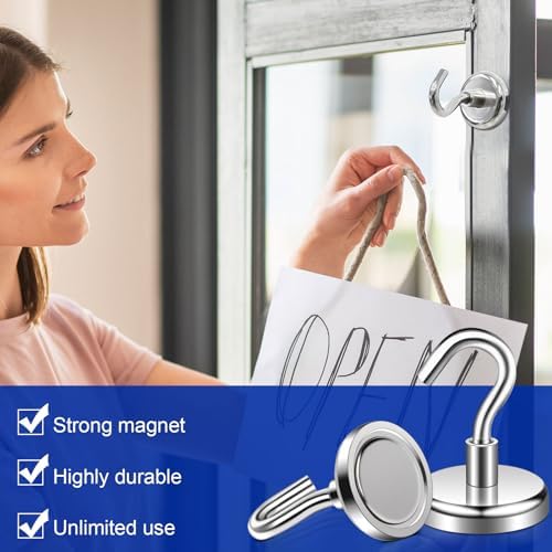 56 Pack Super Strong Magnetic Hooks, 25lbs Magnetic Hooks Heavy Duty - Image 6