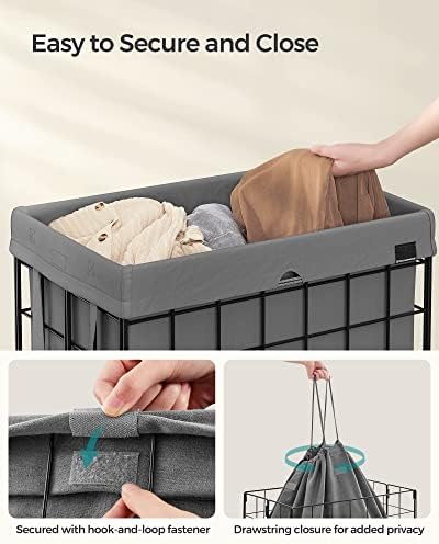 SONGMICS Laundry Hamper, Collapsible, 29 Gal. - Image 6