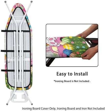 Bunny Ironing Board Cover Easter Standard Size Wood Print Ironing Board Dust - Image 4