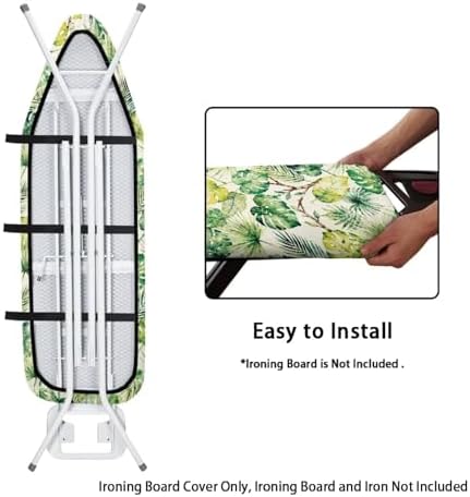 Monstera Print Ironing Board Cover Protector Dirt-Resistant Iron Board Cover - Image 4