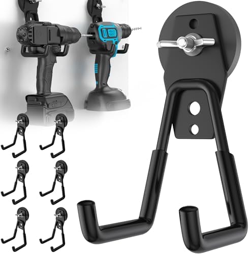 6Pcs Large Strong Magnetic Hooks Heavy Duty Garage Big Magnet Hooks Extra by AIYOTAR