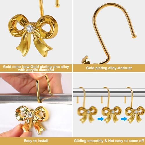 Bow Shower Curtain Hooks - Image 3