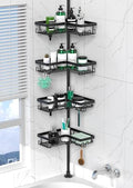 DAOYA Corner Shower Caddy Tension Pole 4 Tier Shower Caddy Organizer Black by DAOYA