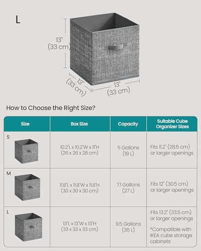 SONGMICS Storage Cubes, 13-Inch Foldable Closet Organizers - Image 5