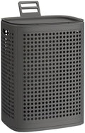 SONGMICS Laundry Hamper with Lid, 75 L Ventilated Basket, Cutout Handles by Unknown