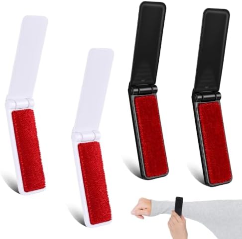 Thinp 4 Pcs Foldable Travel Lint Brush, Portable & Reusable Lint Remover by Thinp