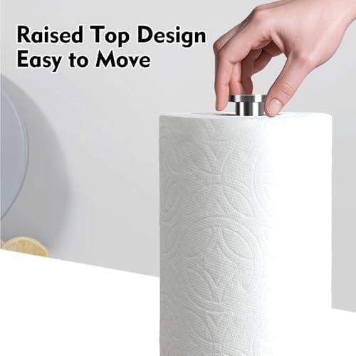 YIGII Heavy Marble Base Paper Towel Holder Countertop - Image 4