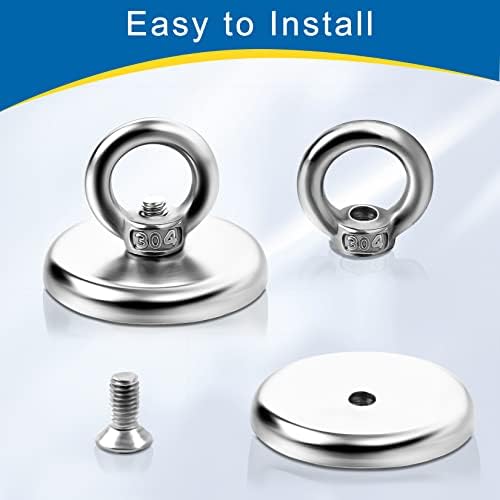 VNDUEEY 100 LBS Strong Magnetic Hooks, 10 Pack Magnet Hooks Rare Earth - Image 5