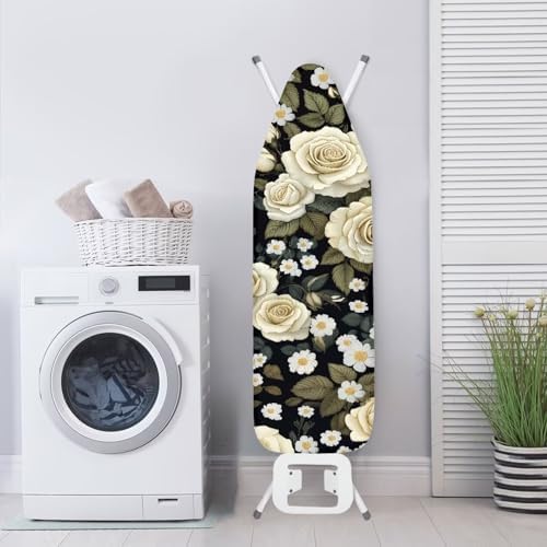 Retro Daisy Flower Rose Pattern Ironing Board Cover Non-Slip Ironing Board - Image 3