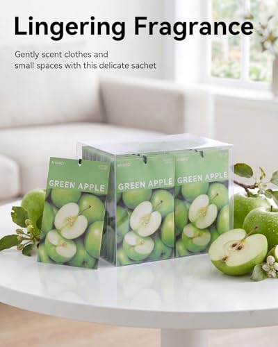 MYARO 20Pcs Green Apple Scented Sachets, Closet Deodorizer Car Freshener - Image 6