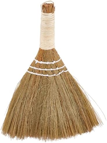 GORGECRAFT 11 Inch Small Whisk Brush Broom Grass Natural Handle Bamboo by GORGECRAFT