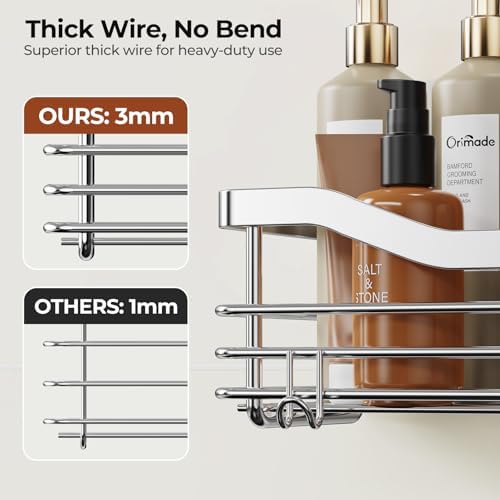 Orimade Shower Caddy Basket Soap Dish Holder Shelf - Image 2