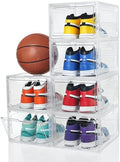 ZLLZUU Shoe Shoe Storage Boxes, 6 Pack Stackable Shoes Organizer Clear by ZLLZUU