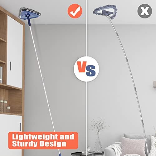 JEHONN Wall Cleaner Mop with Long Handle 82 Inches, 3-in-1 Ceiling Cleaning - Image 5