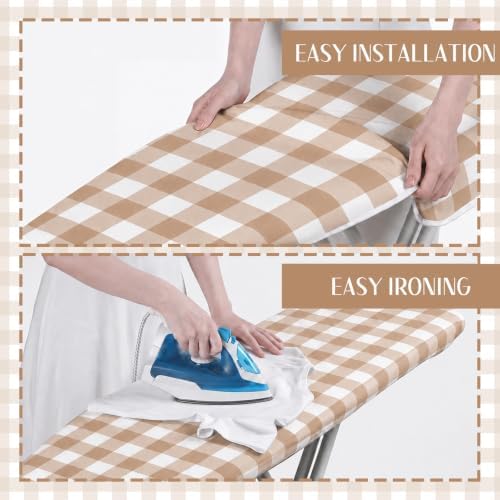 Tegeme Ironing Board Cover and Pad 15 x 54 Inch Cotton Thick Padded - Image 4