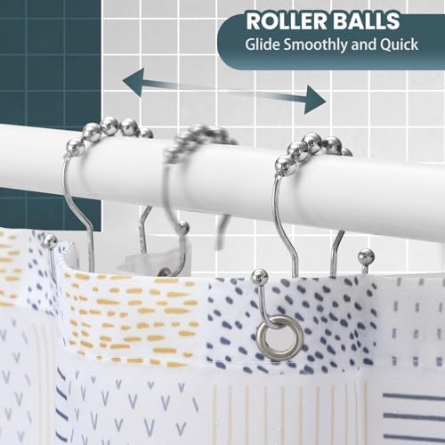 Shower Curtain Hooks, OEH Shower Curtain Rings, Chrome Shower Curtain Hooks - Image 4