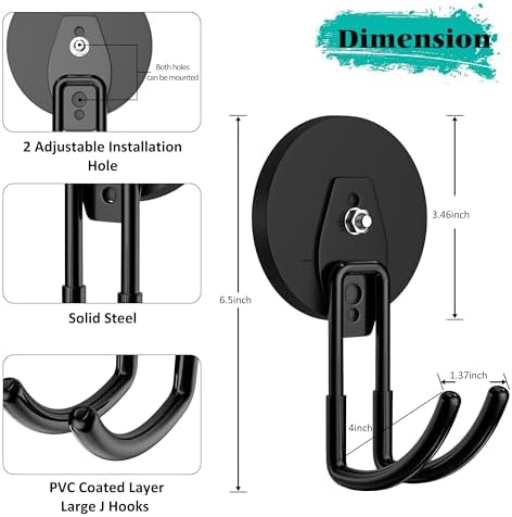 ENUODA Strong Magnetic Hooks Heavy Duty Magnetic Garage Hook, Large Magnet Hooks - Image 3