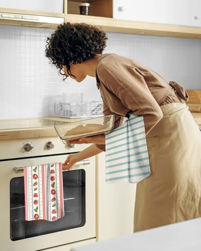 Miss Adola 2 Pack 150GSM Flour Sack Kitchen Towels, Stripe Fruit - Image 6