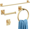 KLJKPA Bathroom Accessories Set, 4-Piece Gold Bathroom Hardware Set by KLJKPA