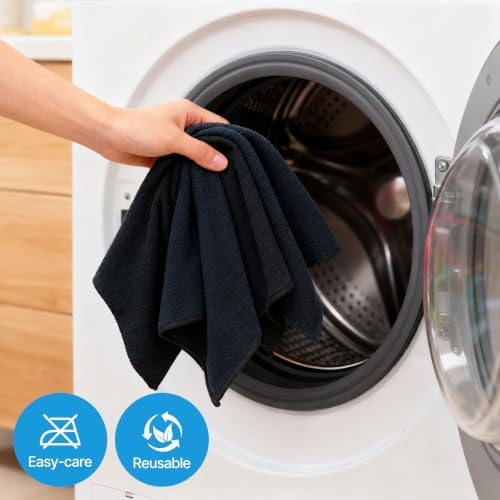 QYL Microfiber Cleaning Cloth, 12 Pack Cleaning Rags, Cleaning Towels - Image 7