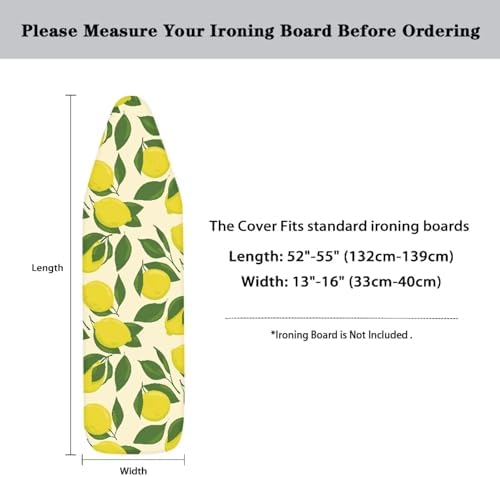 Fresh Lemon Tabletop Ironing Board Cover and Pad Standard Ironing Board - Image 6