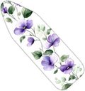 Nuxovilar Purple Flowers Leaves Ironing Board Cover 15x54 Polyester by Nuxovilar