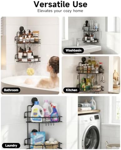 Corner Shower Caddy Suction Cup, Corner Shower Shelves - Image 3