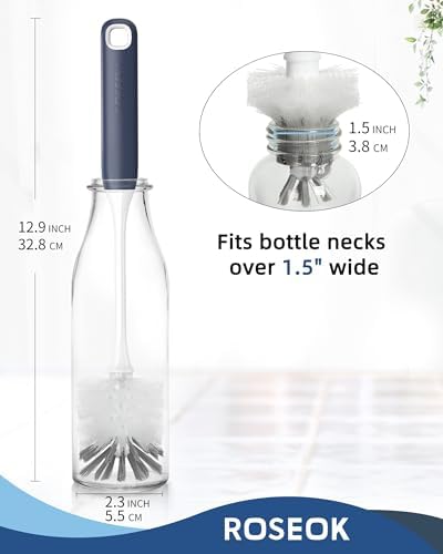 ROSEOK Bottle Brush, Water Bottle Brush, Flexible Bottle Brush, Cup Cleaner - Image 2