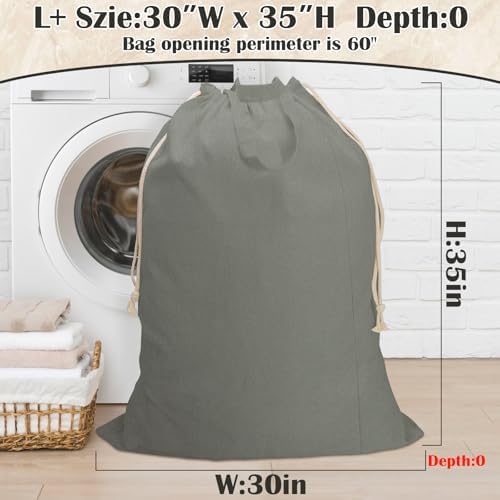 Cotton Canvas Laundry Bag 30"Wx 35"H - Image 2