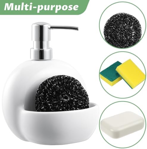 RQYIXI Round Ceramic Dish Soap Dispenser - Image 5