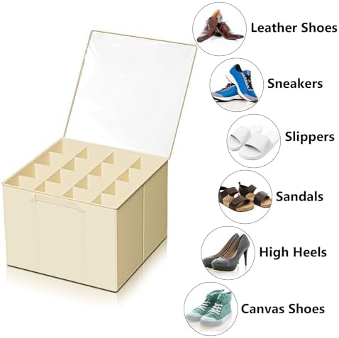SUOCO 2 Pack Shoe Organizer for Closet, Fits up to 32 Pairs, Small Space Shoe - Image 6