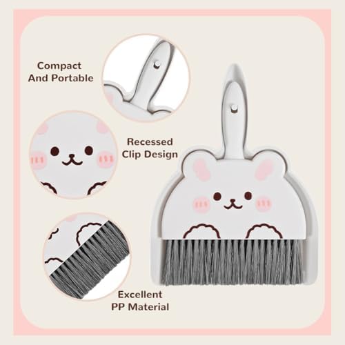 Portable Hand Broom and Dustpan Set, Cute Mini Broom and Dustpan Set - Image 4