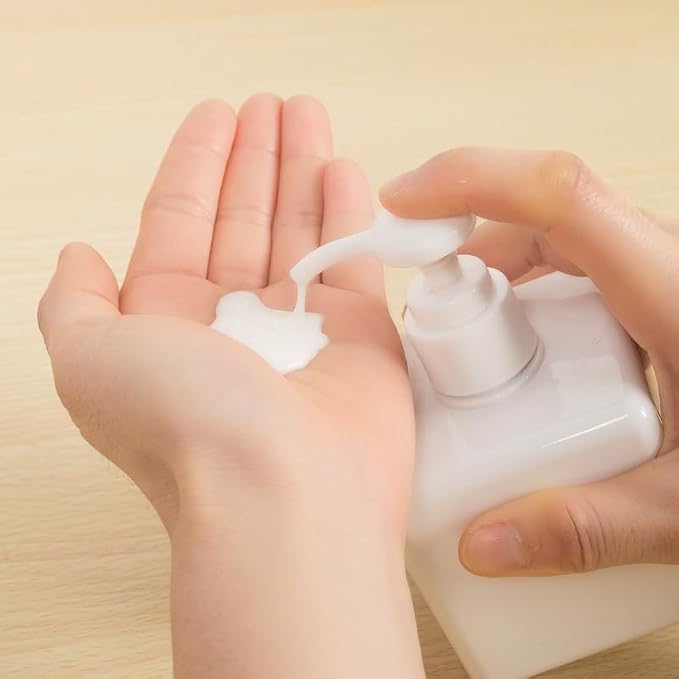 Plastic Pump Bottle Refillable Lotion Soap Dispenser 8.5oz White 2 Pack | Sturdy - Image 5