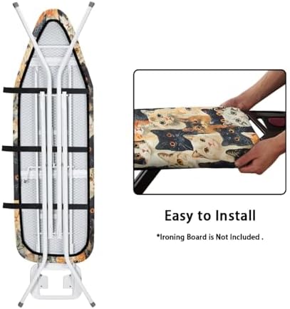 GLENLCWE Cute Cat Ironing Board Cover Full Size Scorch Resistant Replacement - Image 4