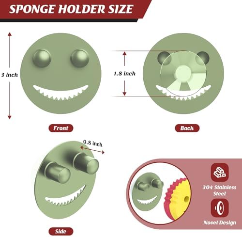 Kontoyo Sponge Holder for Kitchen Sink, Sink Caddy Organizer - Image 2
