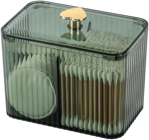 Tbestmax Qtip Holder Dispenser 3-Section Clear Cotton Swab/Pad/Ball Holder by Tbestmax