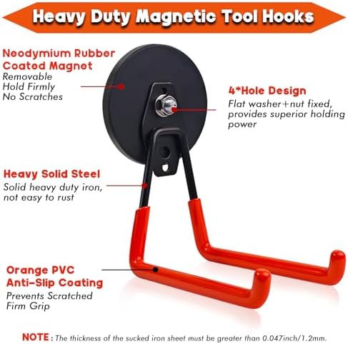 2-Pack Large Heavy Duty Magnetic Hooks - Image 4
