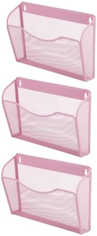 EASEPRES 3 Single Pocket Mesh Hanging File Organizer, Vertical Wall Mounted by EASEPRES