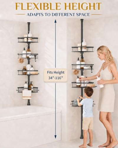 SEIRIONE Rustproof Shower Corner Caddy Organizer - Image 3