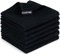 Kitchen Towels 6-Pack Kitchen Dish Cloths, 100% Cotton, 12x12 In by BOOMIBOO