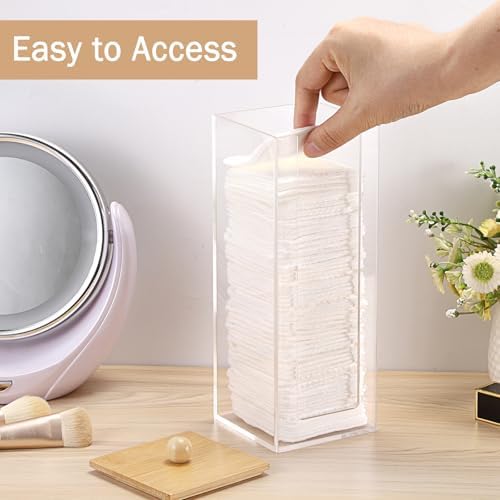 Cotton Pad Dispenser, Square Cotton Pad Holder - Image 4