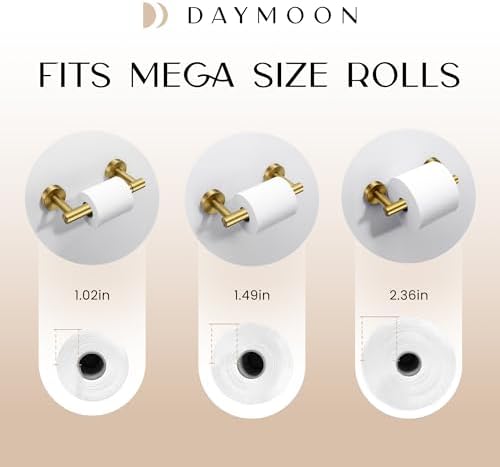 Day Moon™ Toilet Paper Holder Wall Mount, Modern Roll Holder - Image 6