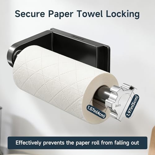 Magnetic Paper Towel Holder for Fridge Strong Magnet Black Kitchen Towel - Image 6