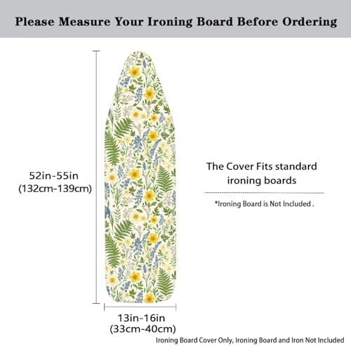 Wild Flower Floral Ironing Board Pad and Cover Durable Thick Daisy Ironing - Image 5
