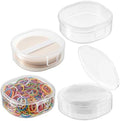 4 Pcs Cotton Round Holder, Square Powderpuff Cases Travel Cotton Round by Unknown